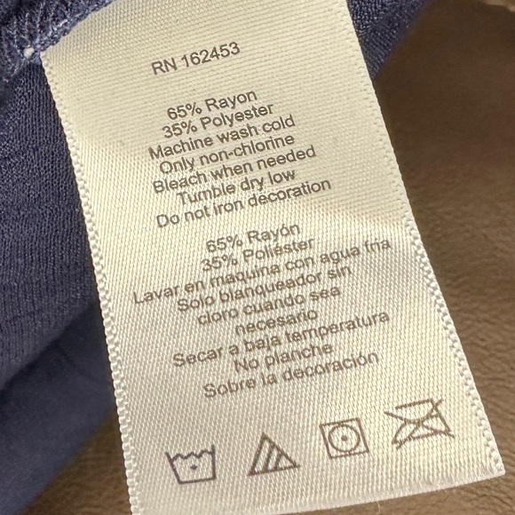 Vintage Rose Navy Blue Embroidered Women's Top - Picture 4 of 7